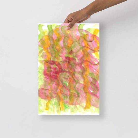 Affiche Aquarelle Abstraite RDJ 23 - Laure Leprince - Artiste Peintre