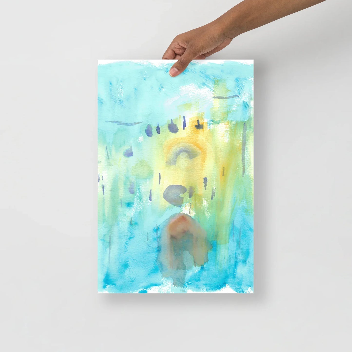 Affiche Aquarelle Abstraite RDJ 30 - Laure Leprince - Artiste Peintre