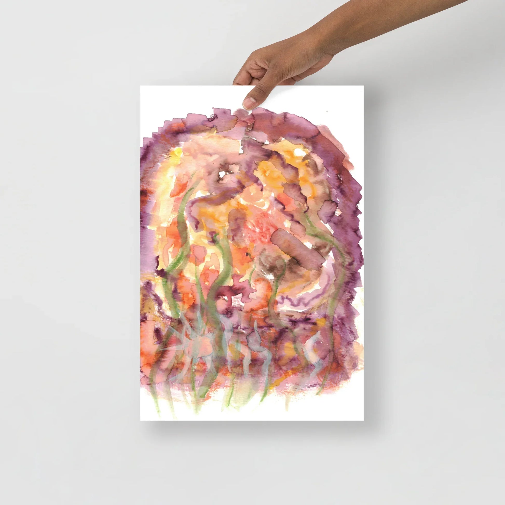 Affiche Aquarelle Abstraite RDJ 34 - Laure Leprince - Artiste Peintre