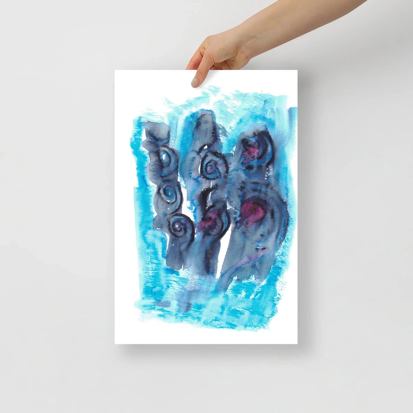 Affiche Aquarelle Abstraite RDJ 35 - Laure Leprince - Artiste Peintre