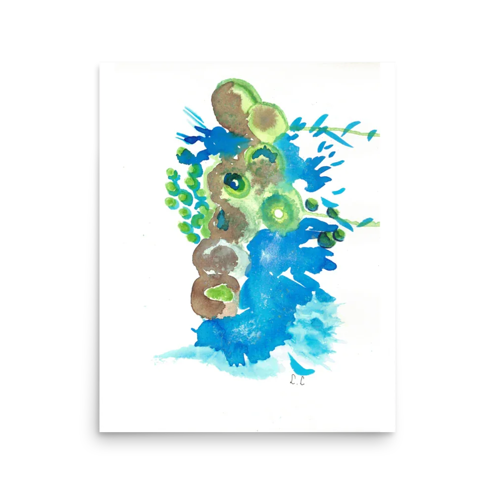 Affiche Cascade clorophylle - Laure Leprince - Artiste Peintre