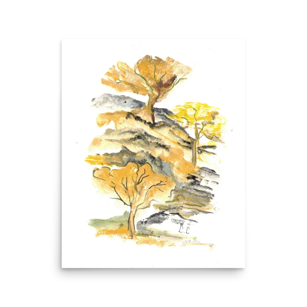 Affiche Colline d'or - Laure Leprince - Artiste Peintre