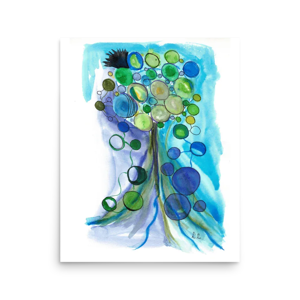 Affiche Aquarelle ecosphères - Laure Leprince - Artiste Peintre