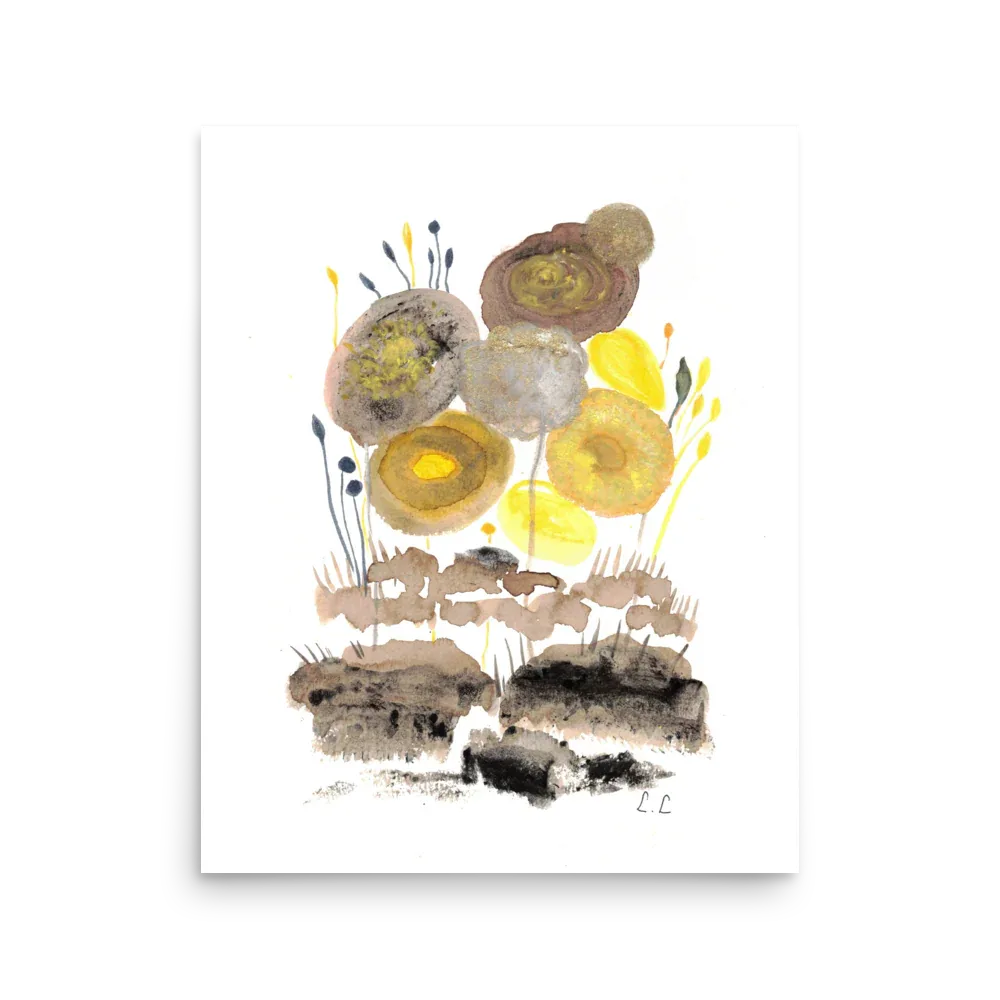 Affiche Fleurs d'ambre - Laure Leprince - Artiste Peintre
