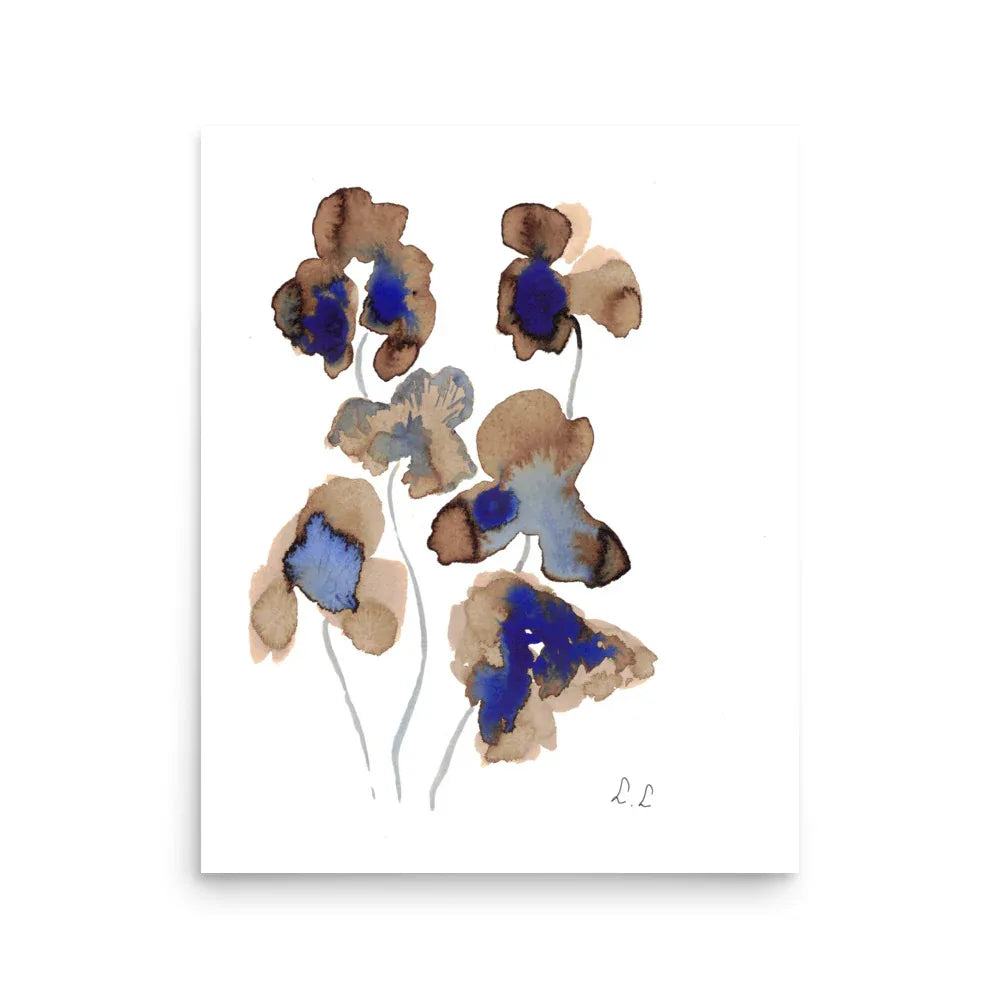 Affiche Iris Sépia - Laure Leprince - Artiste Peintre