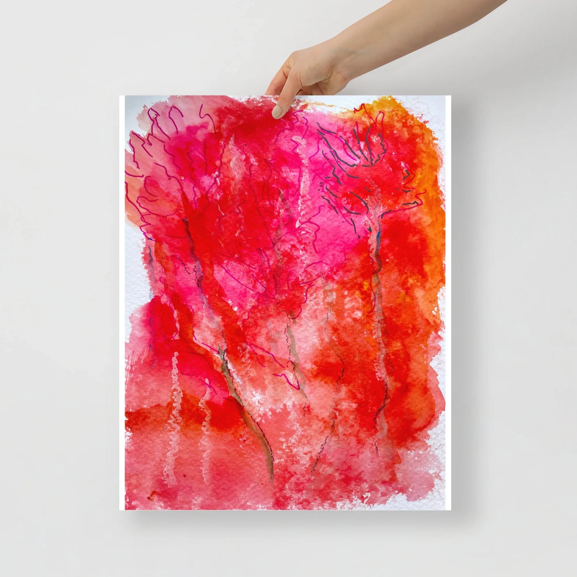 Affiche Aquarelle Abstraite RDJ 8 - Laure Leprince - Artiste Peintre