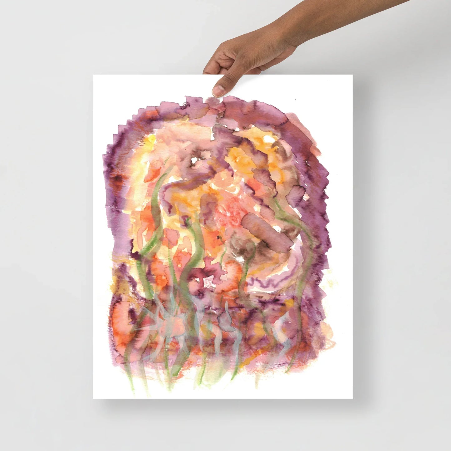Affiche Aquarelle Abstraite RDJ 34 - Laure Leprince - Artiste Peintre