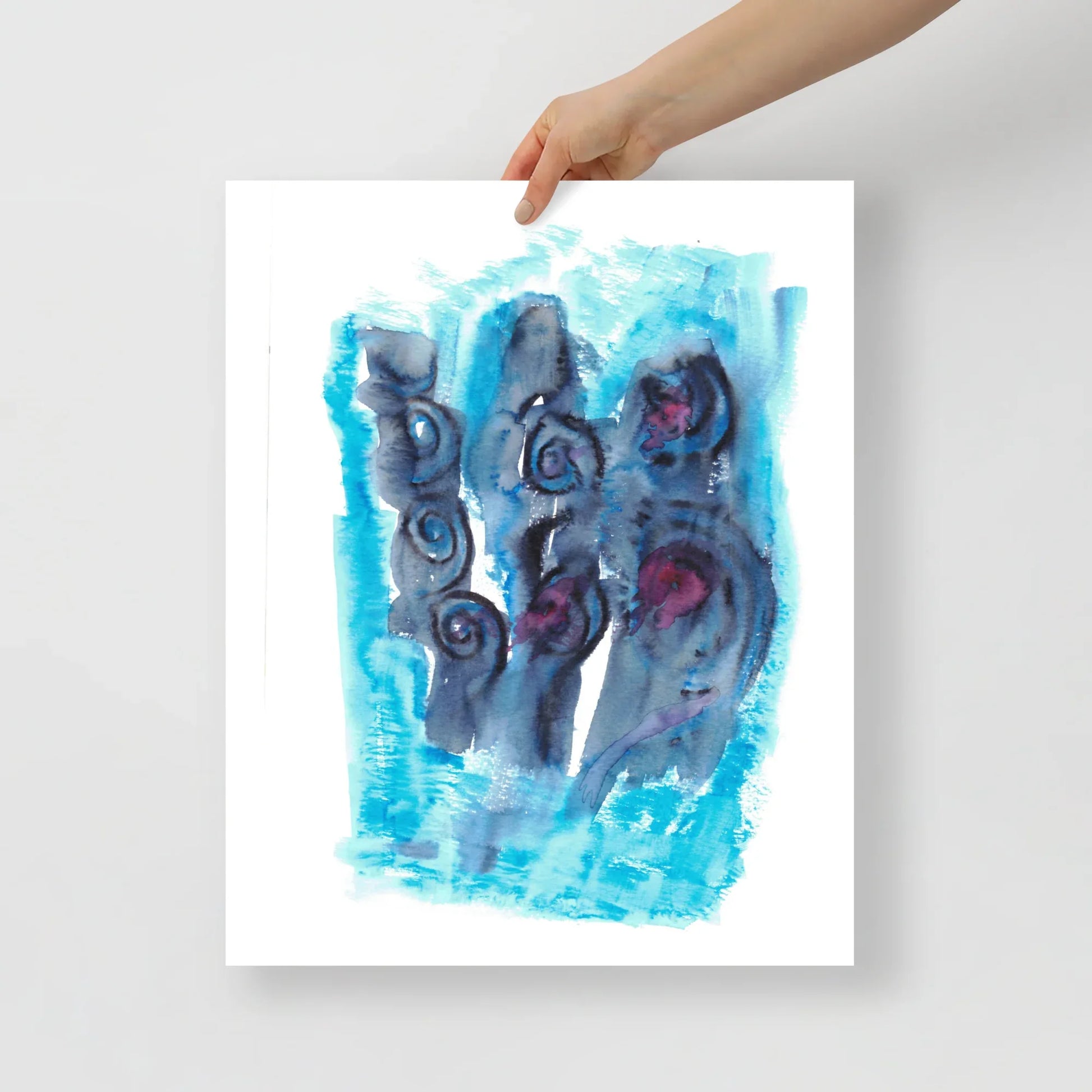 Affiche Aquarelle Abstraite RDJ 35 - Laure Leprince - Artiste Peintre