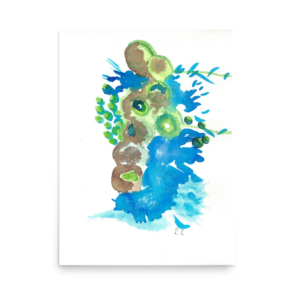 Affiche Cascade clorophylle - Laure Leprince - Artiste Peintre