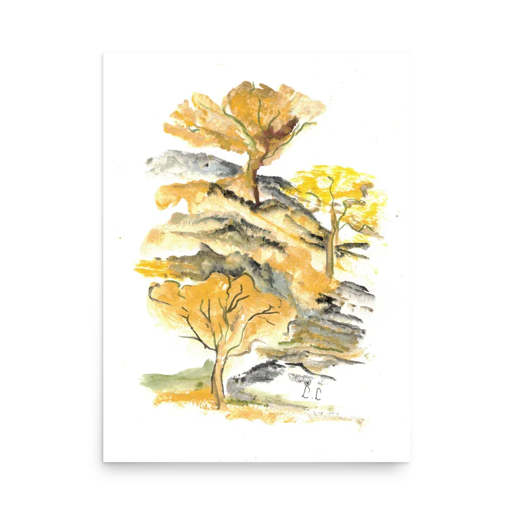 Affiche Colline d'or - Laure Leprince - Artiste Peintre