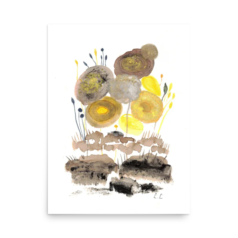 Affiche Fleurs d'ambre - Laure Leprince - Artiste Peintre