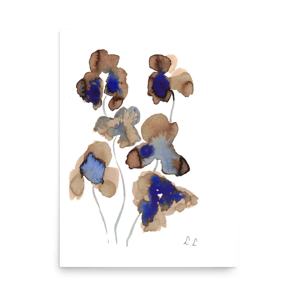 Affiche Iris Sépia - Laure Leprince - Artiste Peintre