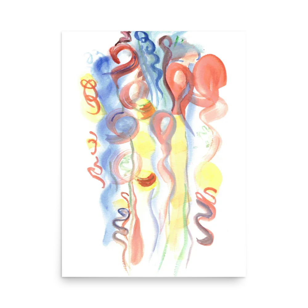 Affiche Aquarelle Abstraite RDJ 2 - Laure Leprince - Artiste Peintre