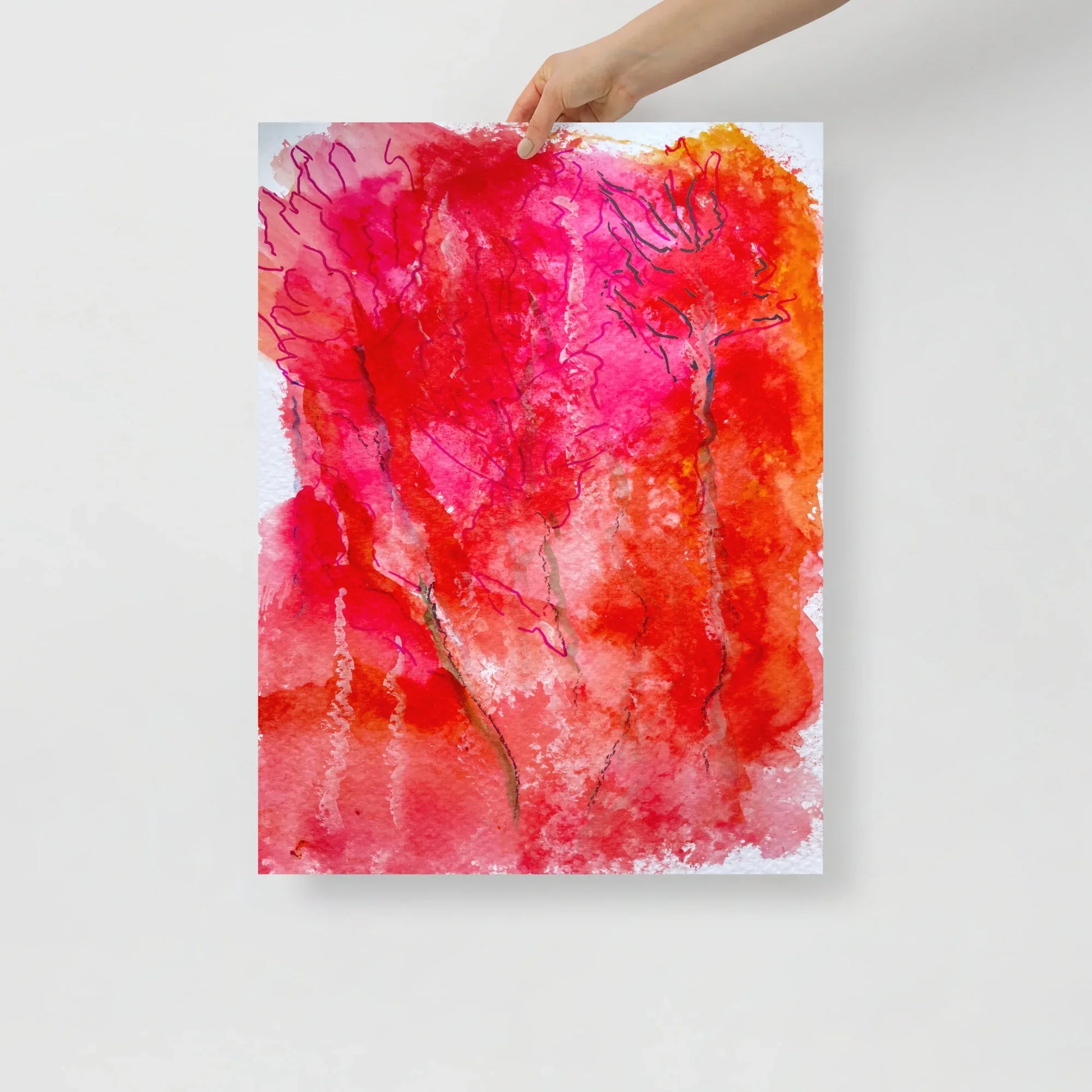 Affiche Aquarelle Abstraite RDJ 8 - Laure Leprince - Artiste Peintre