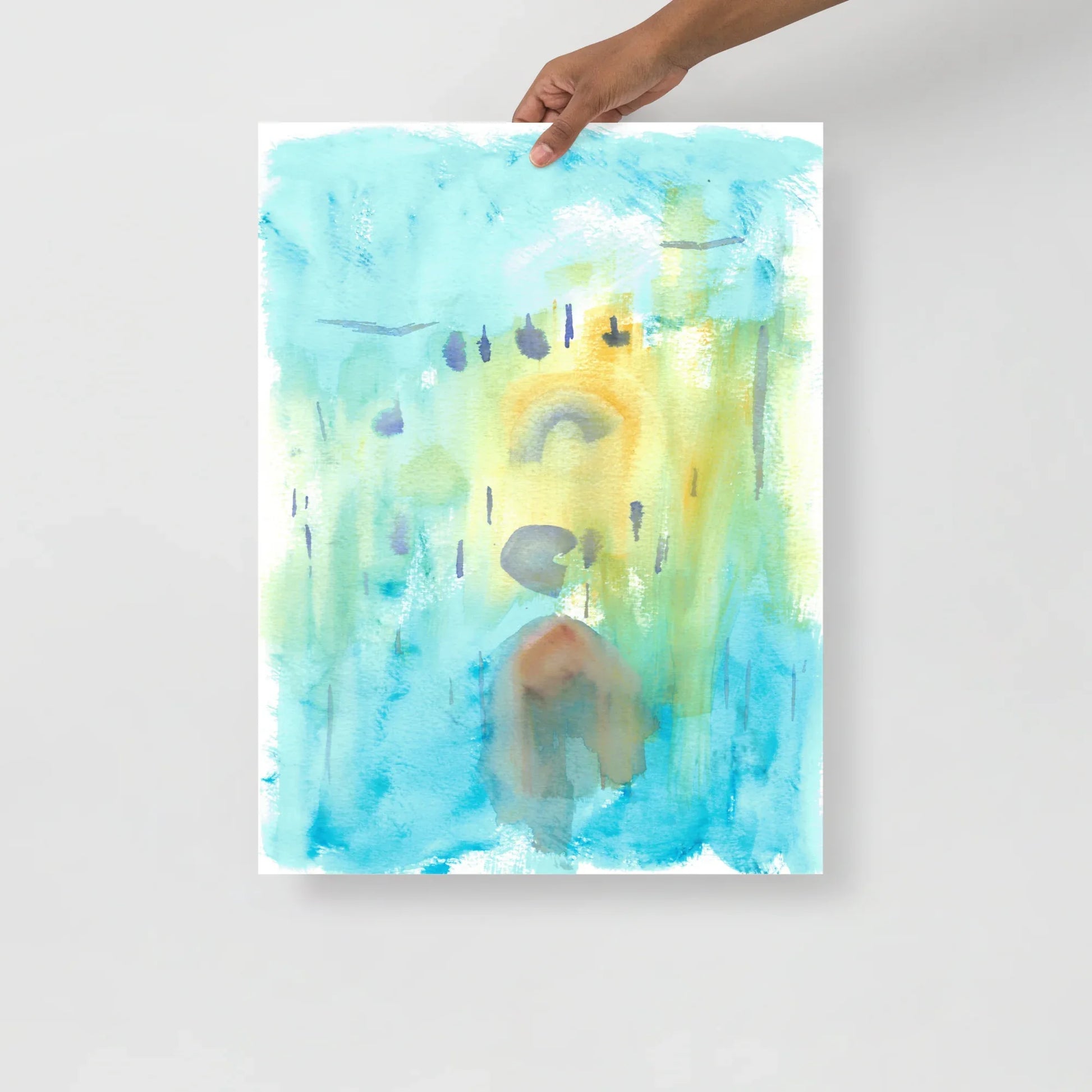 Affiche Aquarelle Abstraite RDJ 30 - Laure Leprince - Artiste Peintre