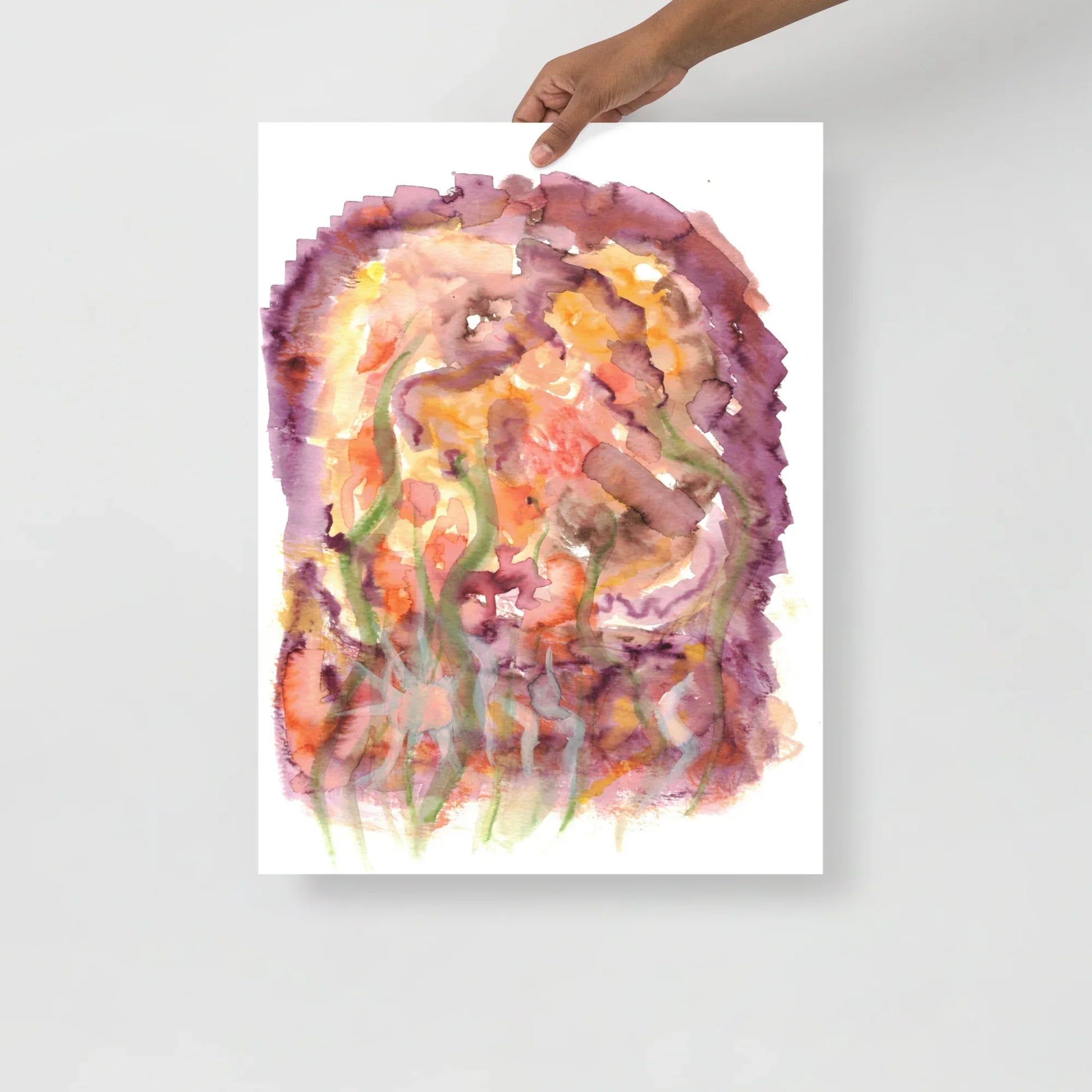 Affiche Aquarelle Abstraite RDJ 34 - Laure Leprince - Artiste Peintre