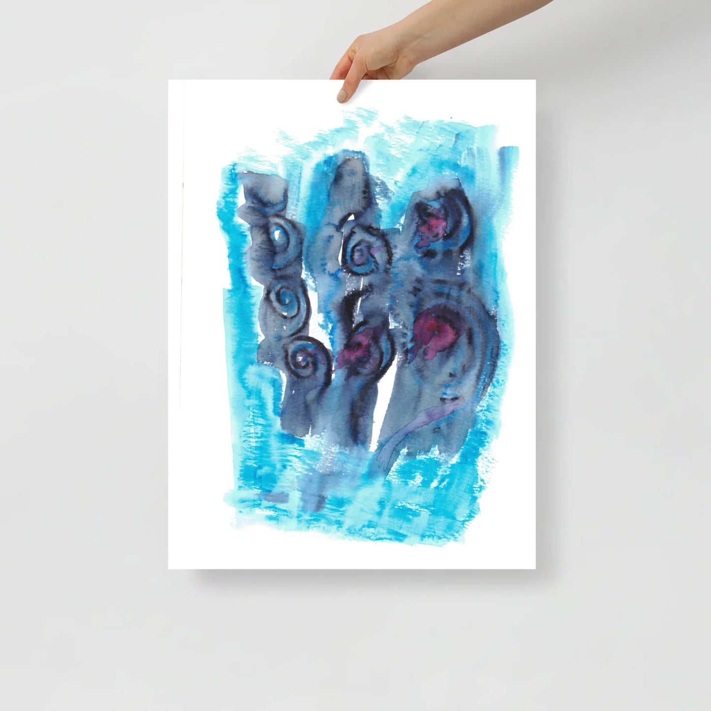Affiche Aquarelle Abstraite RDJ 35 - Laure Leprince - Artiste Peintre