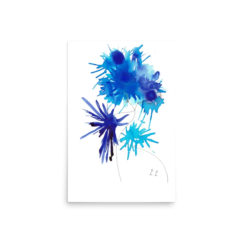 Affiche Bleuets élecrriques - Laure Leprince - Artiste Peintre