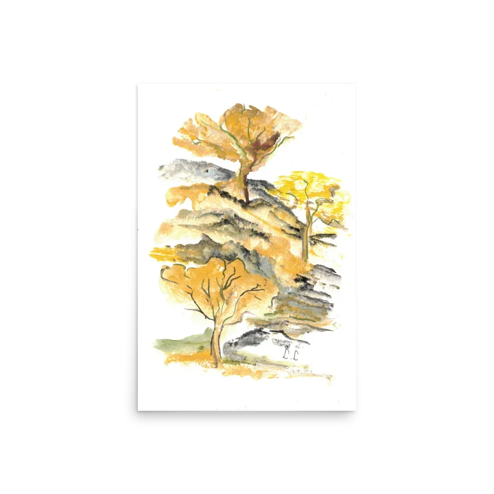 Affiche Colline d'or - Laure Leprince - Artiste Peintre