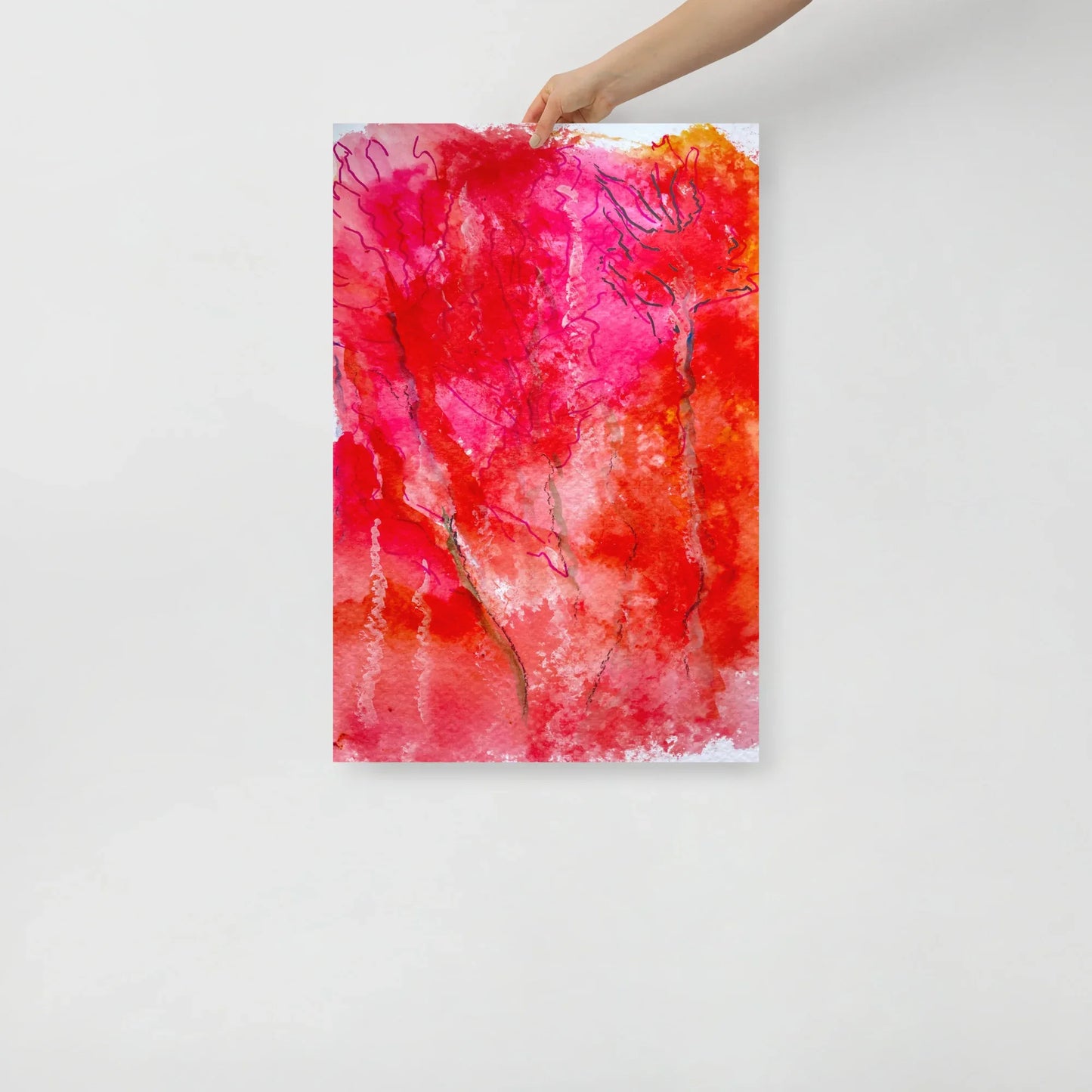 Affiche Aquarelle Abstraite RDJ 8 - Laure Leprince - Artiste Peintre