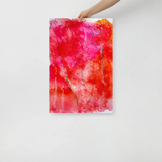 Affiche Aquarelle Abstraite RDJ 8 - Laure Leprince - Artiste Peintre