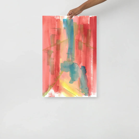 Poster Aquarelle Abstraire RDJ 17 - Laure Leprince - Artiste Peintre
