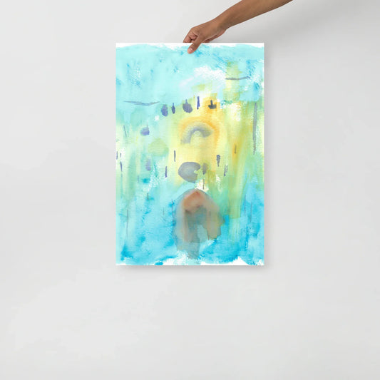 Affiche Aquarelle Abstraite RDJ 30 - Laure Leprince - Artiste Peintre