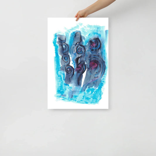 Affiche Aquarelle Abstraite RDJ 35 - Laure Leprince - Artiste Peintre