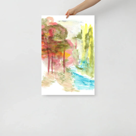 Affiche Aquarelle Abstraite RDJ 38 - Laure Leprince - Artiste Peintre