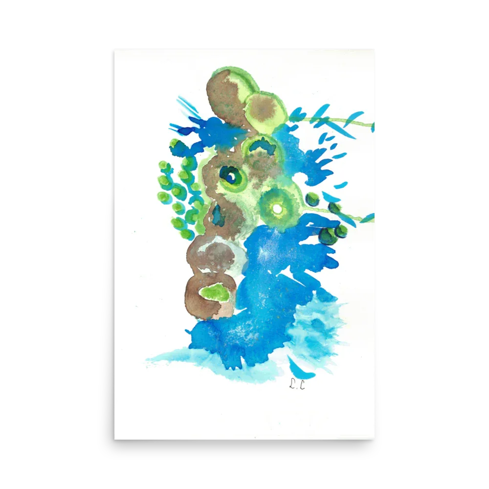 Affiche Cascade clorophylle - Laure Leprince - Artiste Peintre