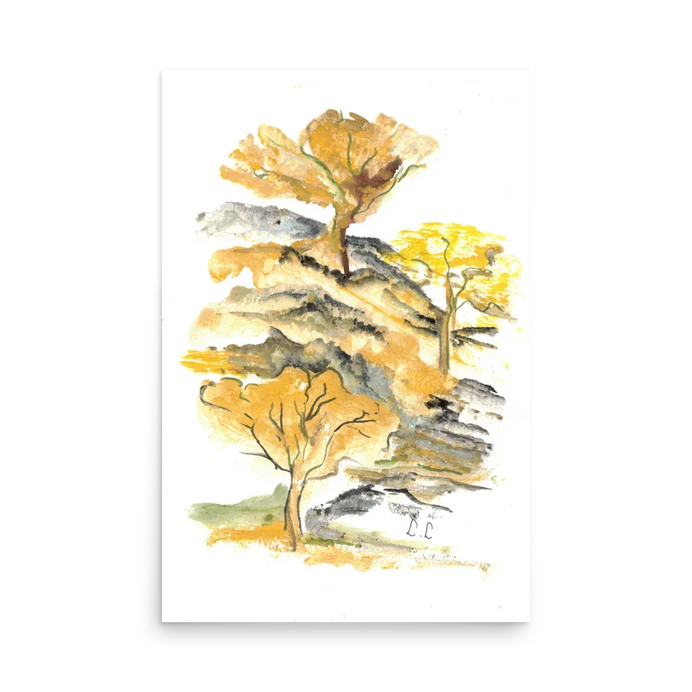 Affiche Colline d'or - Laure Leprince - Artiste Peintre