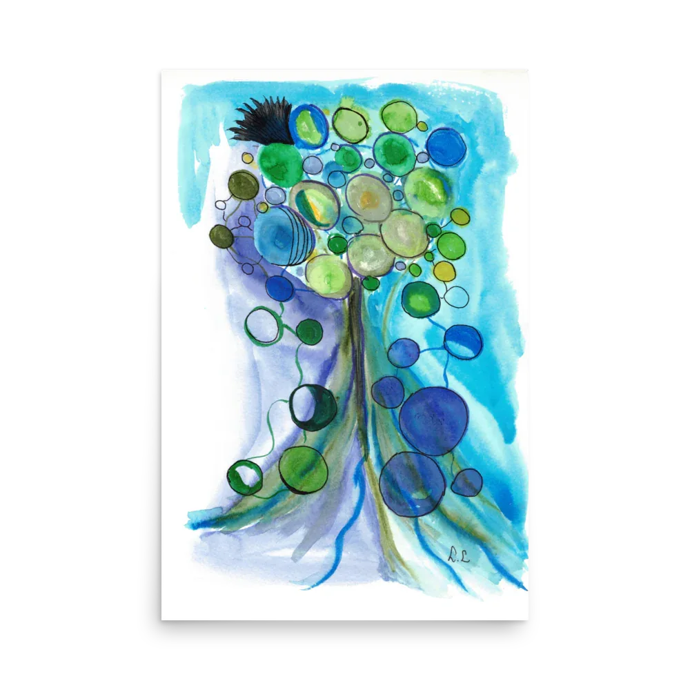 Affiche Aquarelle ecosphères - Laure Leprince - Artiste Peintre