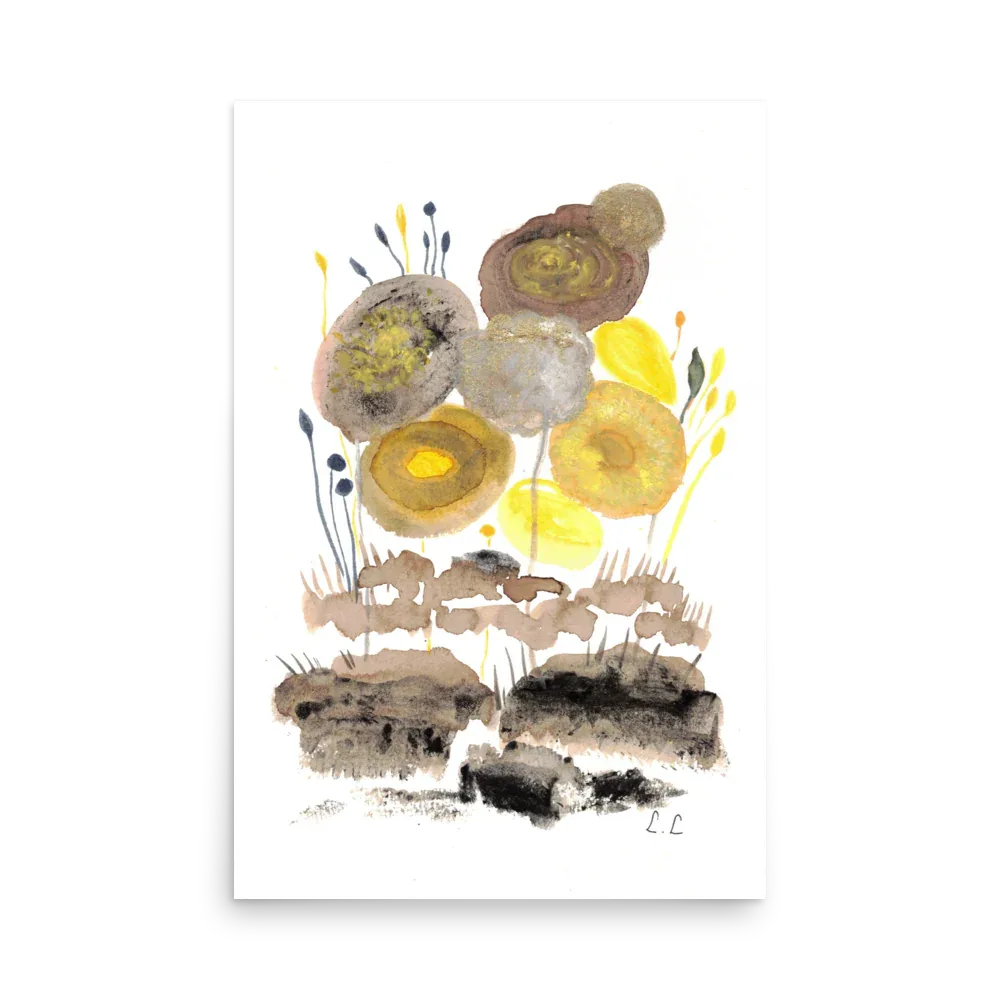Affiche Fleurs d'ambre - Laure Leprince - Artiste Peintre