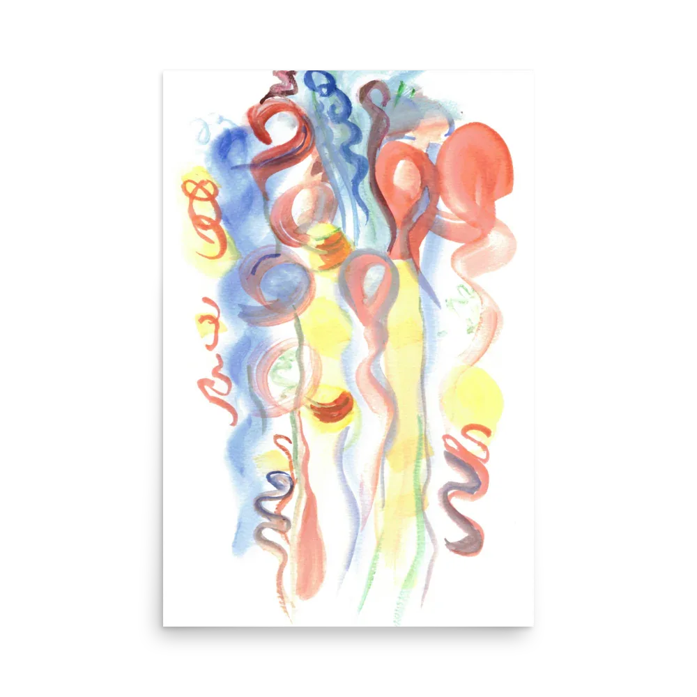 Affiche Aquarelle Abstraite RDJ 2 - Laure Leprince - Artiste Peintre