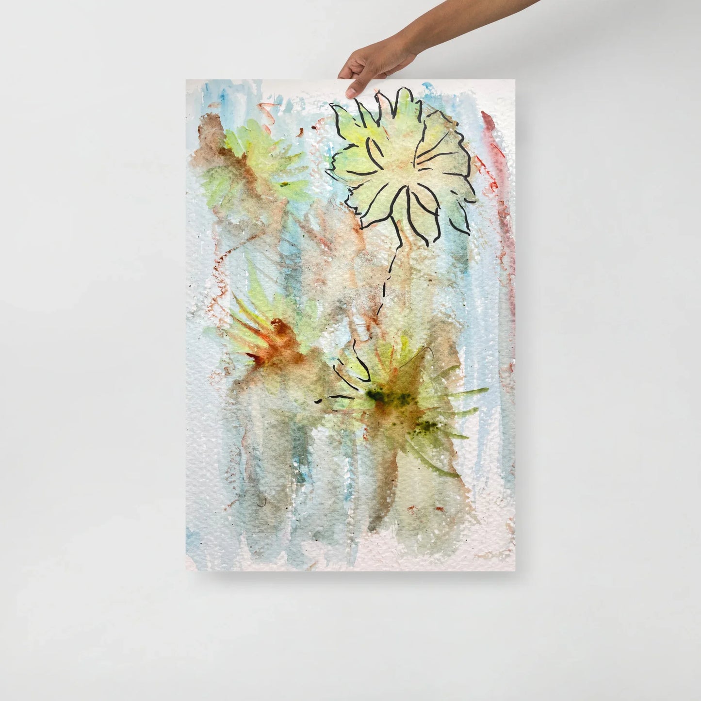 Affiche Aquarelle Abstraire RDJ 7 - Laure Leprince - Artiste Peintre