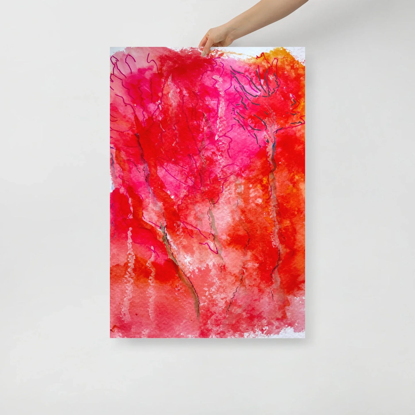 Affiche Aquarelle Abstraite RDJ 8 - Laure Leprince - Artiste Peintre