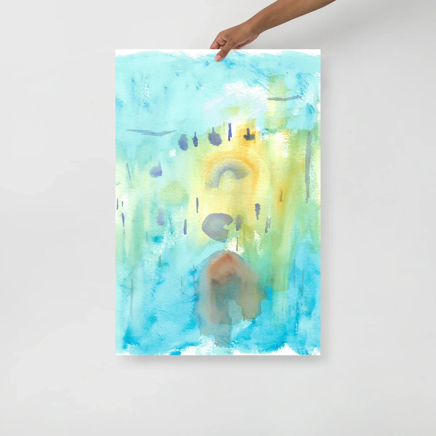 Affiche Aquarelle Abstraite RDJ 30 - Laure Leprince - Artiste Peintre