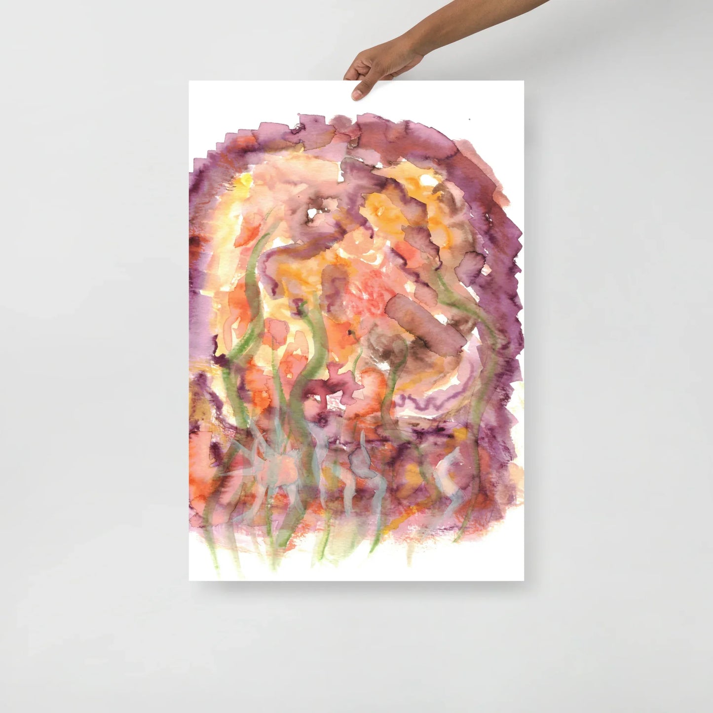 Affiche Aquarelle Abstraite RDJ 34 - Laure Leprince - Artiste Peintre