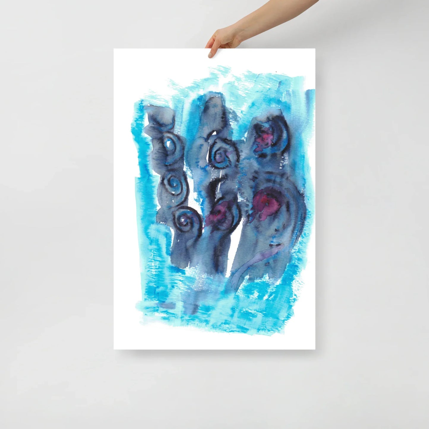 Affiche Aquarelle Abstraite RDJ 35 - Laure Leprince - Artiste Peintre