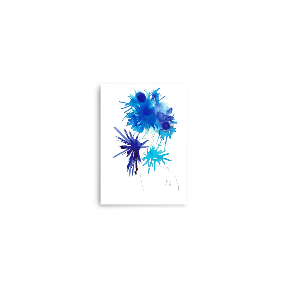 Affiche Bleuets élecrriques - Laure Leprince - Artiste Peintre