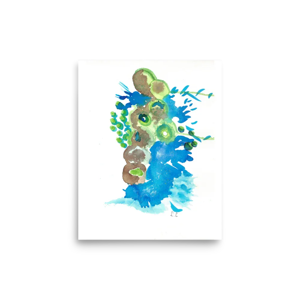 Affiche Cascade clorophylle - Laure Leprince - Artiste Peintre
