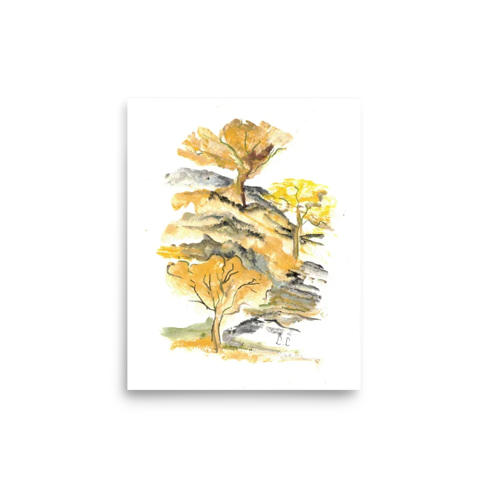 Affiche Colline d'or - Laure Leprince - Artiste Peintre