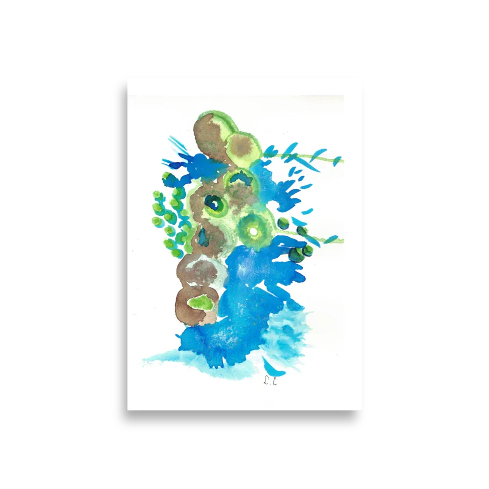 Affiche Cascade clorophylle - Laure Leprince - Artiste Peintre