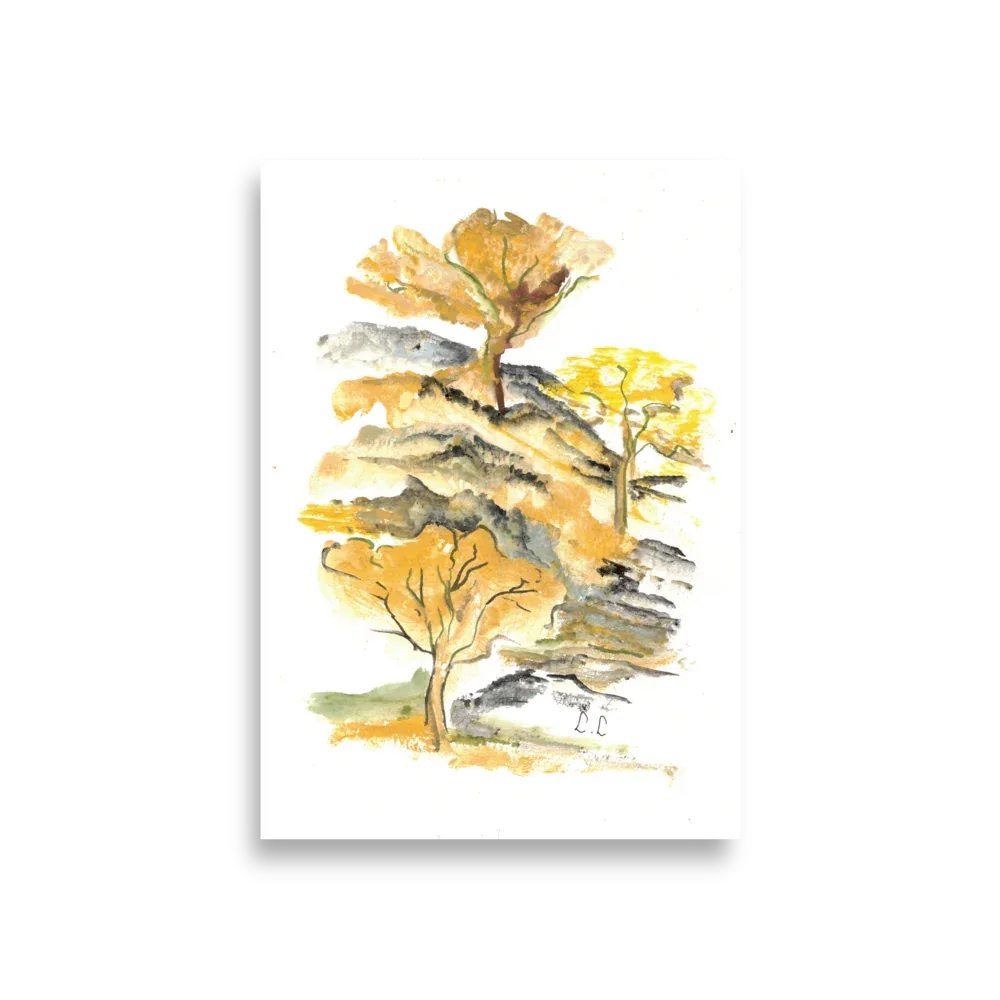 Affiche Colline d'or - Laure Leprince - Artiste Peintre