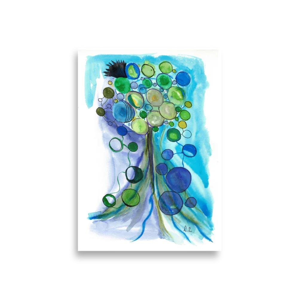 Affiche Aquarelle ecosphères - Laure Leprince - Artiste Peintre