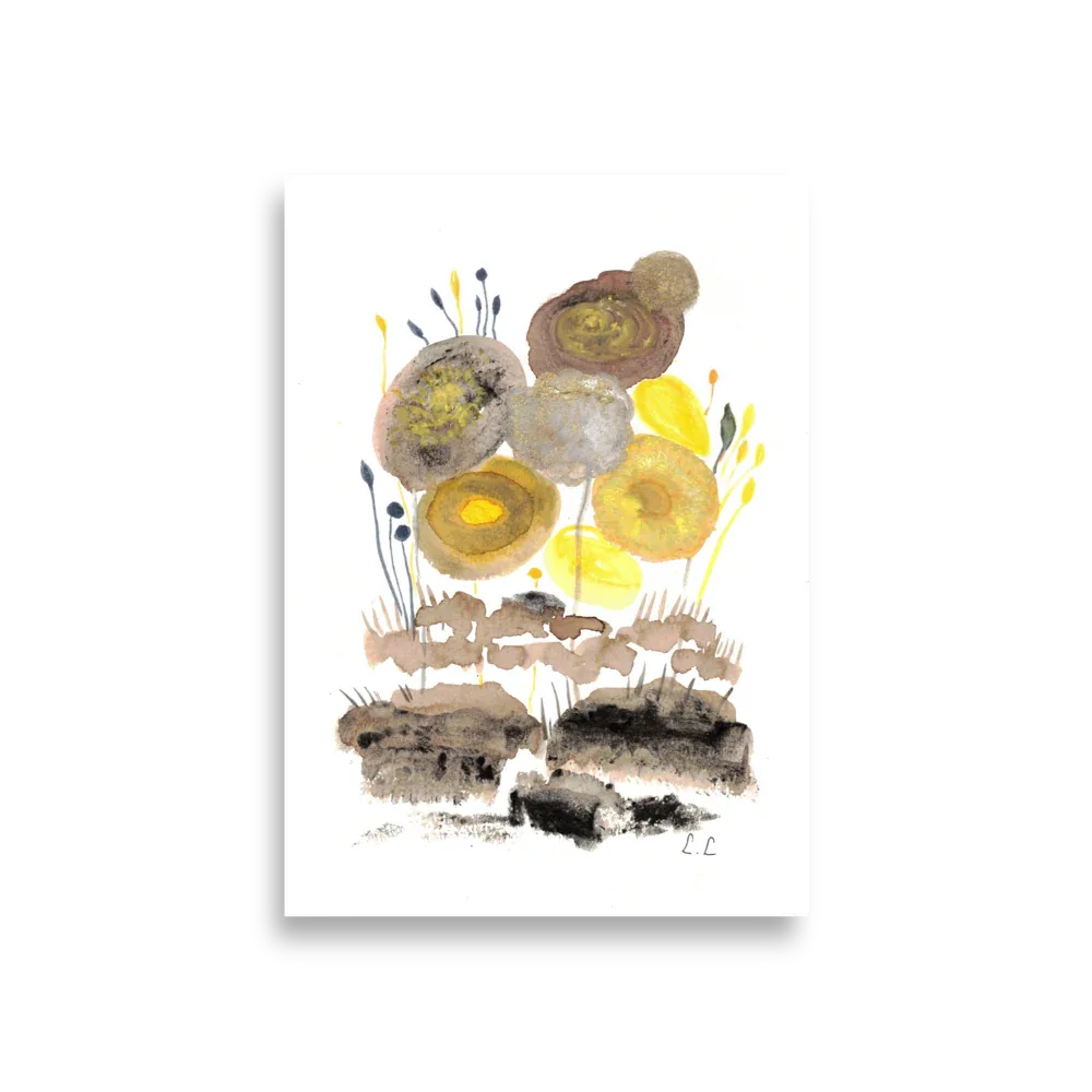 Affiche Fleurs d'ambre - Laure Leprince - Artiste Peintre