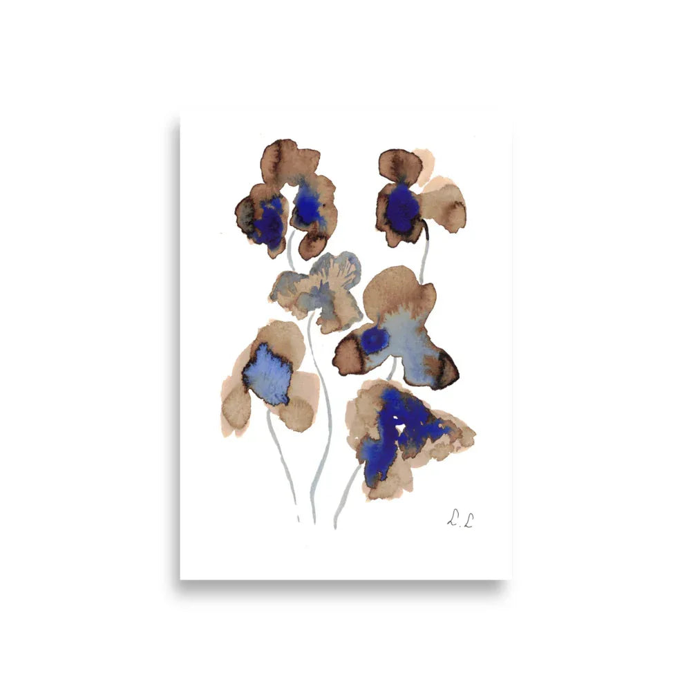 Affiche Iris Sépia - Laure Leprince - Artiste Peintre