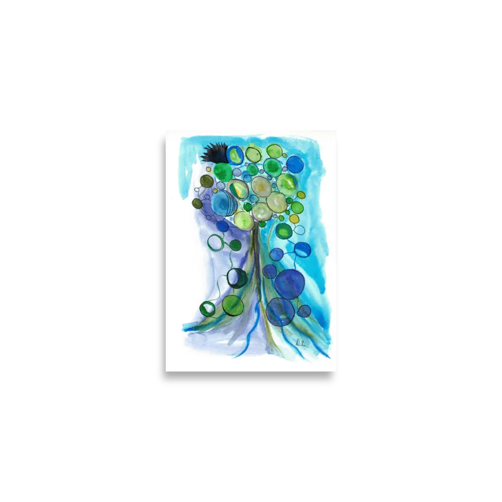 Affiche Aquarelle ecosphères - Laure Leprince - Artiste Peintre