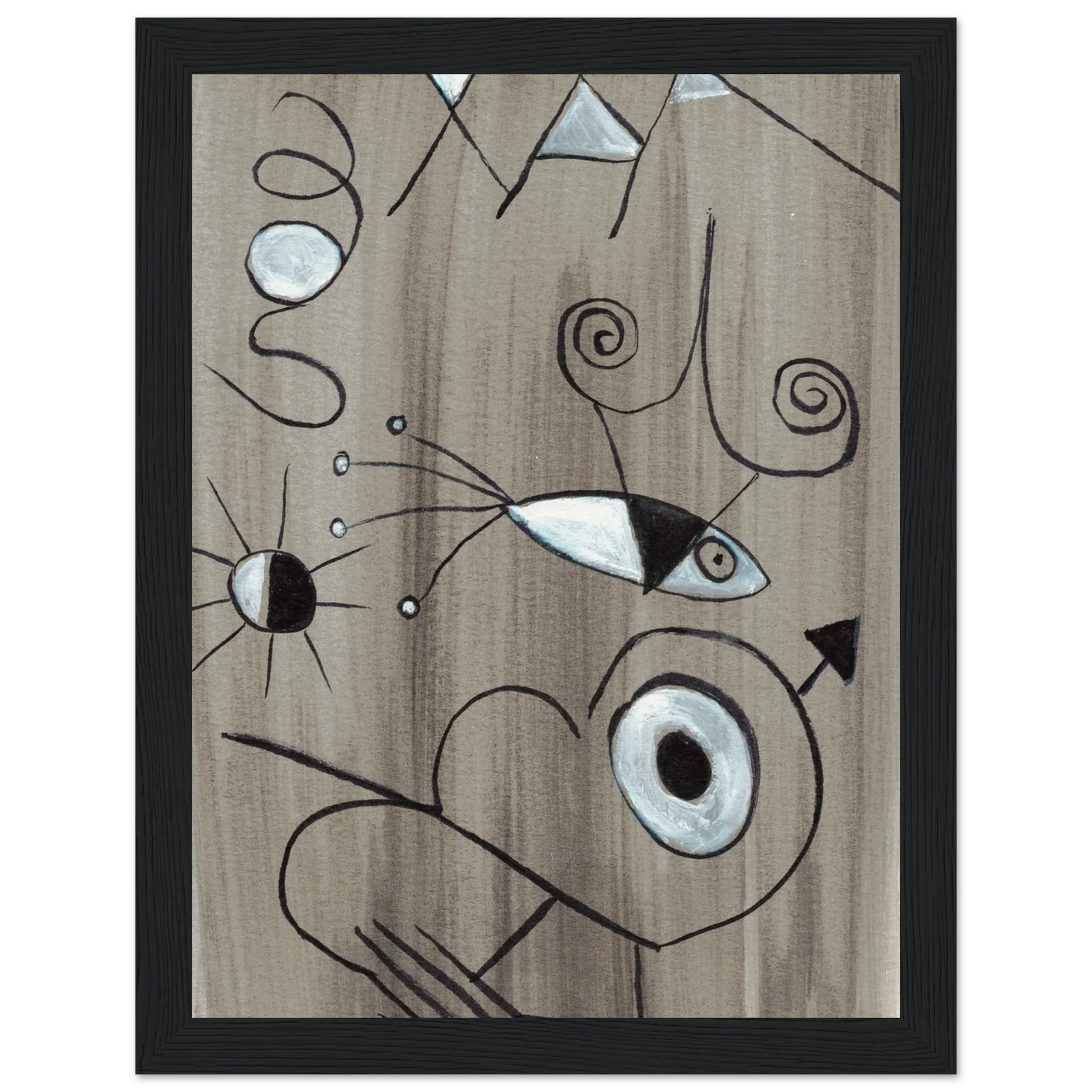 Affiche encadrée bois | Papier mat qualité musée | Aquarelle originale Laure Leprince - Laure Leprince - Artiste Peintre