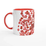 Mug en céramique 325 ml à bord colore Bois de Rubis – Élégant et éclatant - Laure Leprince - Artiste Peintre